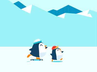 Happy Feet after effects art dad design designer gif happiness happy illustration illustration art illustrator kid penguin