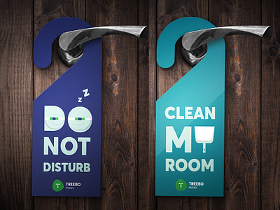 Door Knob Hangers branding design designer door hanger door hanger doorknobhangers hotel illustration illustrator knob hanger treebo treebohotels vector