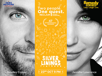 Silver Linings Playbook | Mailer art bradley cooper branding channel design designer emailer graphic graphicdesign hollywood illustration illustrator jennifer lawrence layout movie romedy romedynow silverliningsplaybook timesnetwork vector