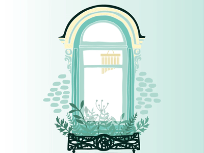 Wind & Wind(ow) aftereffects animation art design designer gif illustration illustrator leaves neture pastel vector wind windchime window