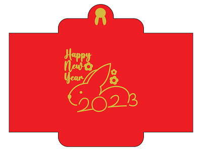 Happy Lunar New Year 2023 - Year of the Rabbit Red Envelope baby party decoration design graphic design illustration vector