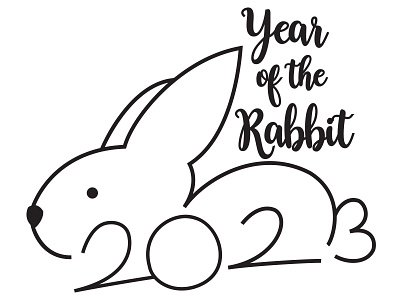 Year of the Rabbit - Lunar New Year design graphic design illustration lunar new year rabbit vector vector year of the rabbit