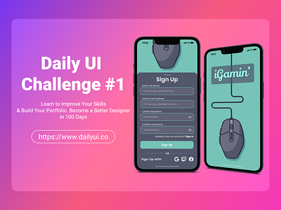 Daily UI Challenge #001 #dailyui