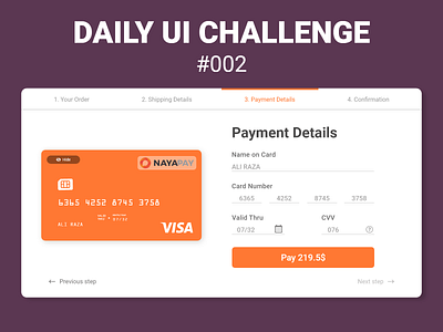 Daily UI Challenge #002 #dailyui