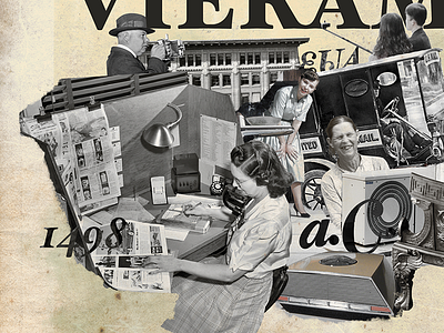 Where they came from? collage digital editorial indesign magazine photoshop typography