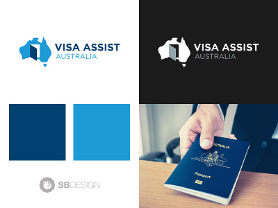 Branding: Visa Assist Australia branding graphic design logo