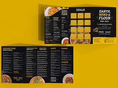 Trifold Menu branding design graphic design illustration typography ui vector