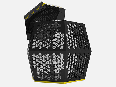 3D Print Project Final Concept Render 3d concept honey jar print project render