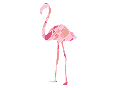 Broken Animals - Flamingo adobe animal colour experiment illustration illustrator line photoshop stag tablet test