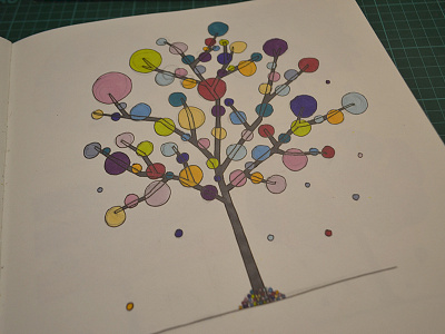 Drawing a Day - Day 1 - Tree a colour day drawing hand marker pro sketch tree