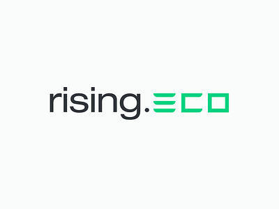 rising.eco logo branding design ecology economy icons identity logo logotype mark rising typography