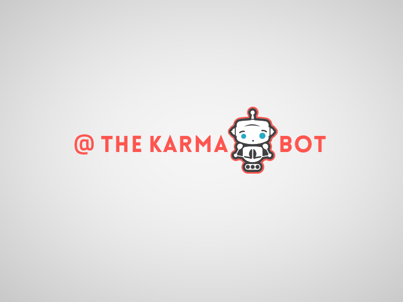 @theKarmaBot Logo @thekarmabot bot brand ci karma logo logotype mascot robot twitter