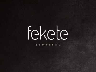 Fekete identity black coffee design logo type ci fekete logo