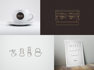 Fekete Visual Identity coffee design espresso fekete icon icons identity visual identity