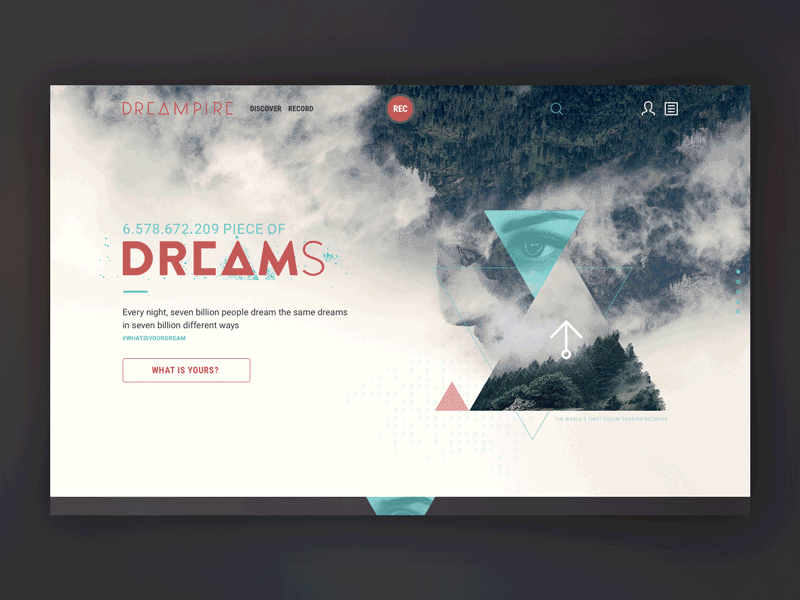 Dreampire Landing page design dream dreaming dreampire landingpage parallax ui ux web webdesign