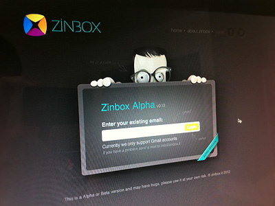 Dribbble Zinbox login design interface loding page mail startup ui ux