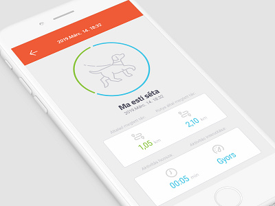 Fibo app / Overview app app design design dog fitness icons interface iphone pet product design ui ux