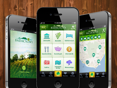 Drible Badacsony app app badacsony design interface design iphone screen travel ui