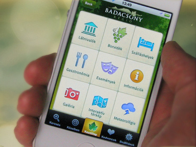 Badacsony travel app. app badacsony design interface design iphone screen travel ui