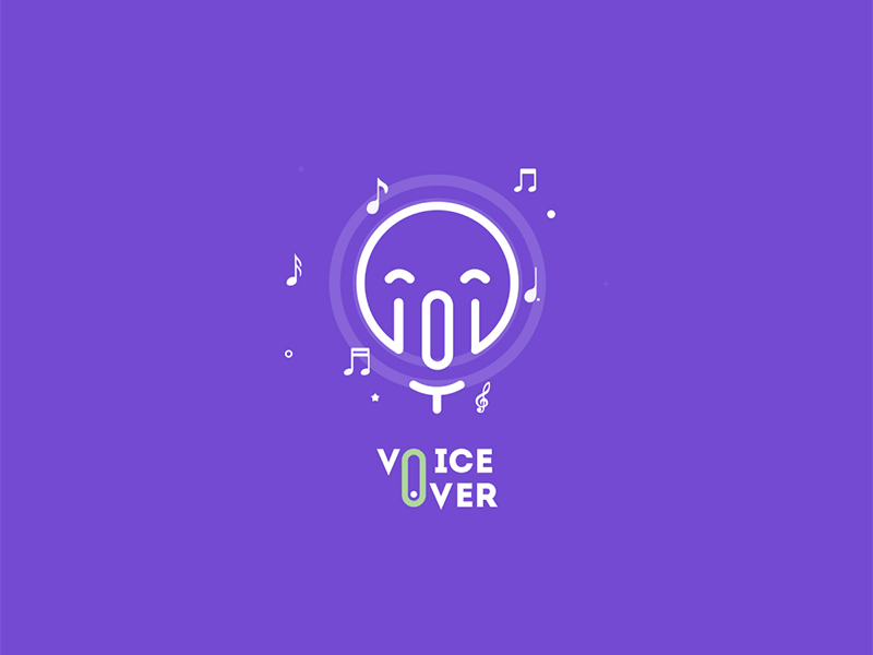 Voice Over Logo animation face logo music sing voice