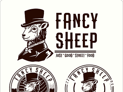 fancy sheep logo concept artdeco character gentleman hand drawing logo retro retro logo sheep vintagelogo