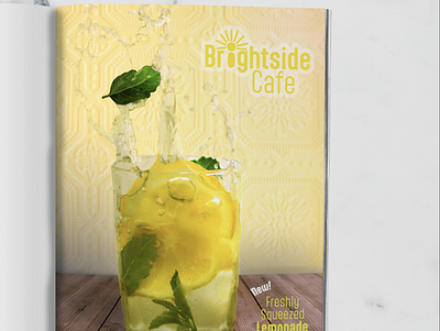 Brightside Cafe Lemonade Ad ad advertising branding cafe graphic design logo phptoshop