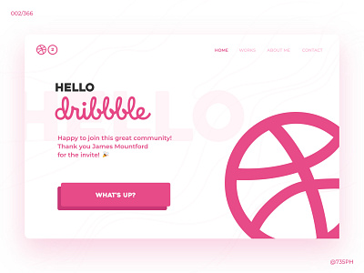 Hello Dribbble dribbble dribbble invite hellodribbble minimal ui uiux web