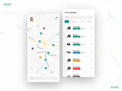 Fleet Management App 003 app dailyui fleet management tracking app ui uidesign ux