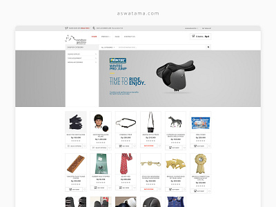 aswatama.com company design e commerce equestrian equipment indonesia online store shop ui ux web