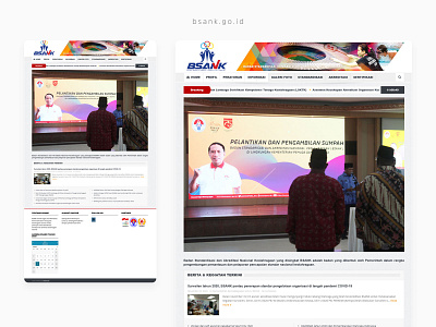 BSANK design government indonesia ministry organization sport ui ux web website design