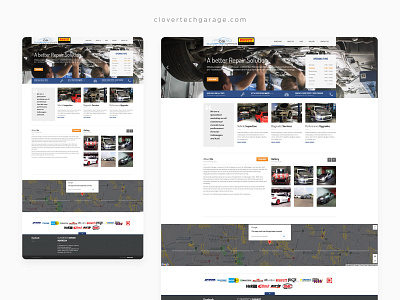 clover tech garage automobile automotive car company design ui ux web website design