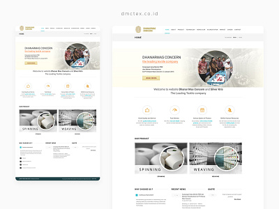 Dhanarmas Concern Textile company concern design indonesia spining textile ui ux weaving web website design