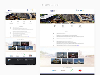 Dirgantara Yudha Artha company design dirgantara heavy equipment indonesia quarry ui ux web website design