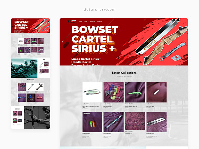 dot archery archery catalog company design indonesia online shop ui ux web website design