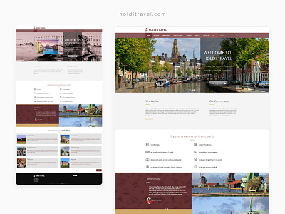 Holdi Travel city guide cityscape design educational europe organizer travel travel agency ui ux web website design