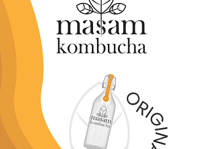 Poster Masam Kombucha branding design graphic design illustration logo