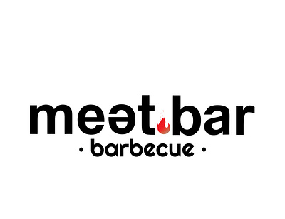 Logo meetbar barbecue design illustration logo