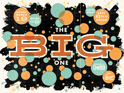 The Big One big big bang black gig poster orange