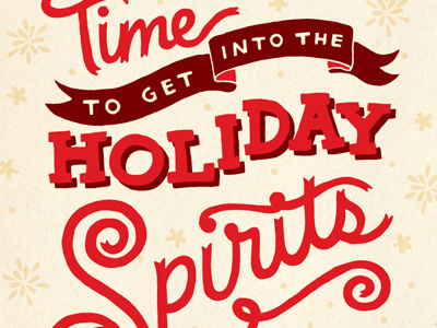 holiday spirits holiday lettering