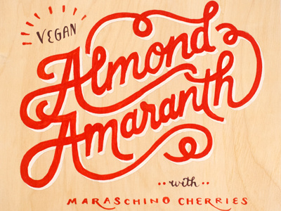 Almond Amaranth waffle sign lettering mcgarrah jessee painted sign