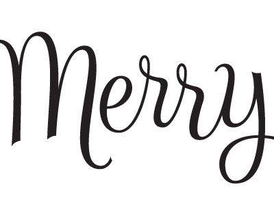 Merry lettering merry script type