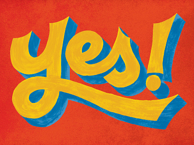 yes! lettering positivity primary script yes