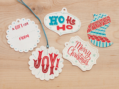 Holiday Gift Tags birdy christmas die cut do those come in funny shapes gift tags ho ho ho joy pattern