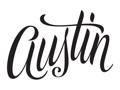 Austin script austin lettering script vector