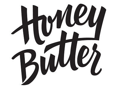 Honey Butter custom honey butter lettering mcgarrah jessee script type