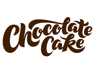 Chocolate Cake chocolate cake custom lettering script type work done at mcgarrah jessee