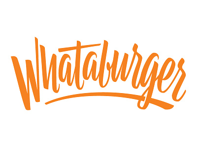 Whataburger custom lettering script type