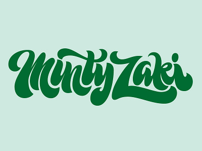 Minty Zaki bottom heavy custom lettering minty zaki script type wreck it ralph