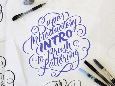 Super Introductory Intro to Brush Lettering brush intro lettering