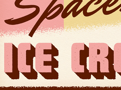 just for spacemen and spacewomen fuzz ice cream packaging texture vintage